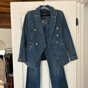 White House Black Market Denim Suit